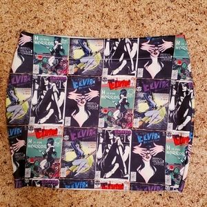 Elvira Mistress of the Dark stretch mini skirt by Kreepsville 666